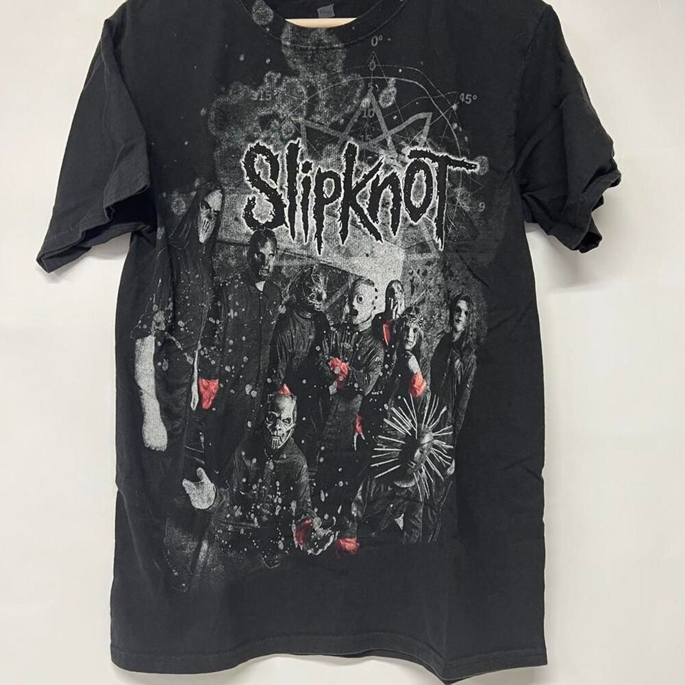 Men's Black T-shirt SlipKnot Band Tee Small